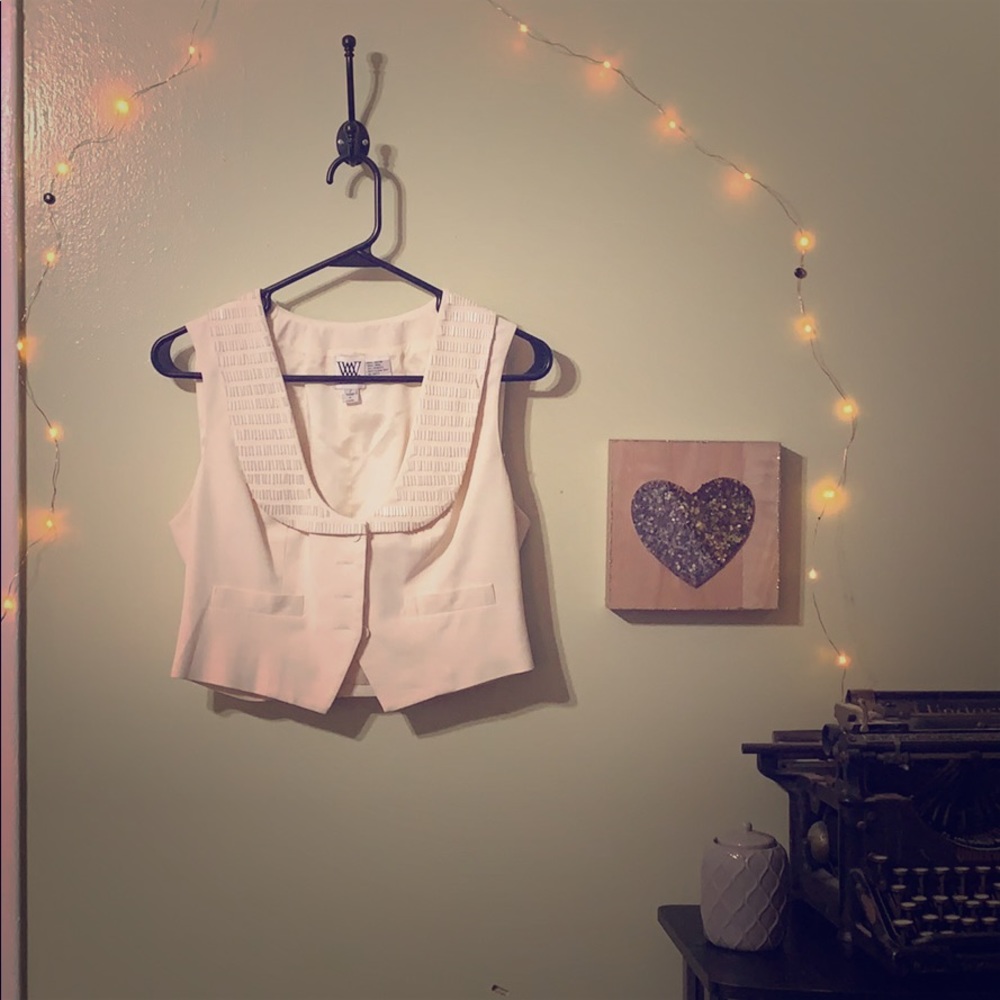 Worth Cream Beaded Vest